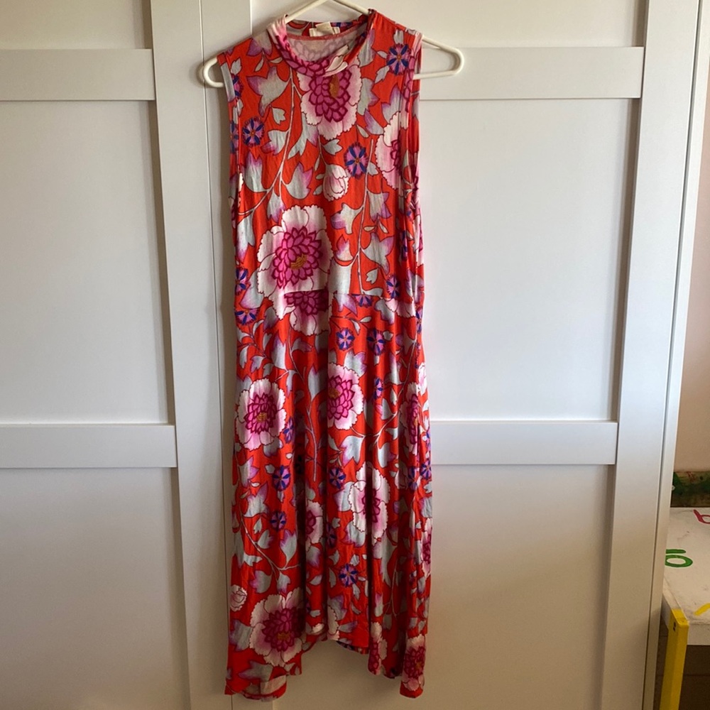 Red Floral Anthropologie Maeve Dress